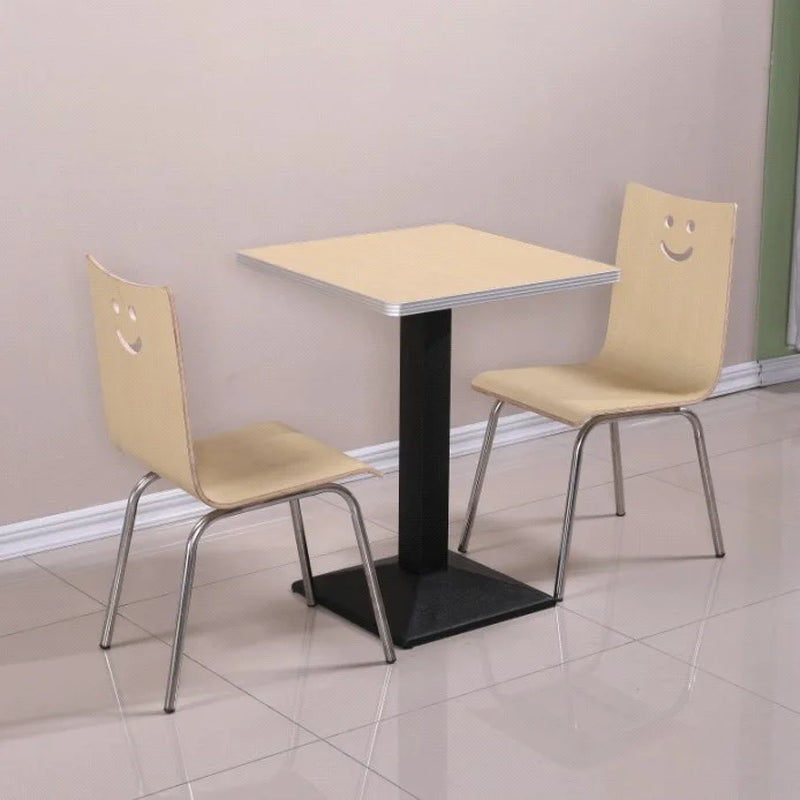 For Fast Food Restaurant Dining Table and Chair Set for Breakfast Snack Burger Milk Tea Shop High End Catering Staff Canteen
