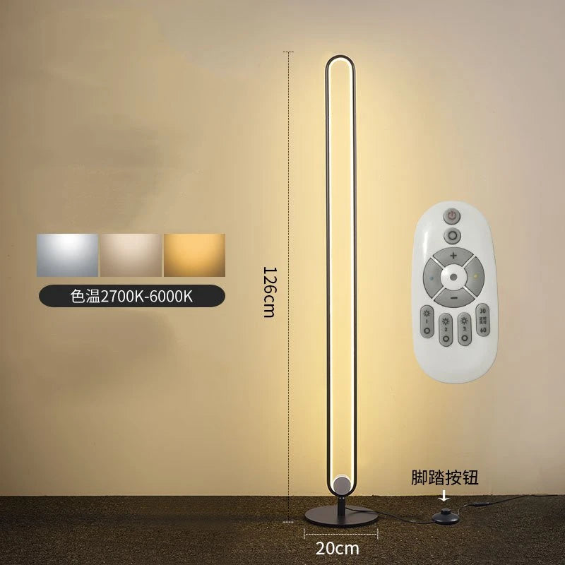 Nordic Simple Led Floor Lamp Creative Modern Bedroom Bedside LED Standing Lamps for Living Room Home Decor Iron Art Stand Lights