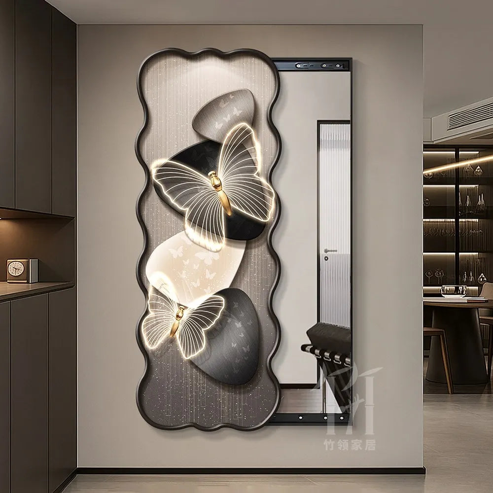 Hidden Full-Length Mirror Entrance Decoration Painting Home Decor Items Large Mirror Designer Furniture Living Room Grand Miroir