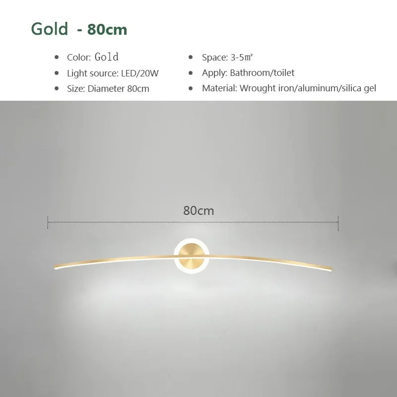 Led Bathroom Light Mirror Wall Lamp Home Decor Wall Mount Light Fixture Modern Wall Lamps for Living Room Bedroom Hotel Bar Cafe
