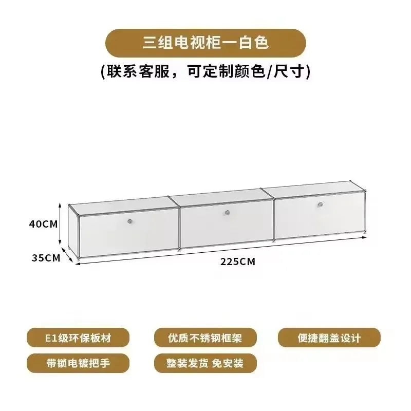 Living Room Cabinet Sideboards Coffee Table Tv Stand Storage Cabinet Corner Metal Storage Display Customizable Modular Furniture