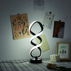 LED Ironwork High Legged Pleated Desk Lamp with USB Plug Three Color Stepless Dimming Bedside Touch Creative Bedroom Desk Lamp