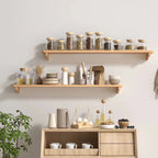 Solid Wood Wall Shelf for Books Kitchen Wall Organizer Stand Partition Wall Dividers Flower Pot Holder Home Decor Storage Rack