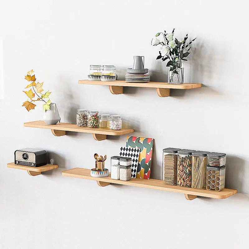 Solid Wood Wall Shelf for Books Kitchen Wall Organizer Stand Partition Wall Dividers Flower Pot Holder Home Decor Storage Rack