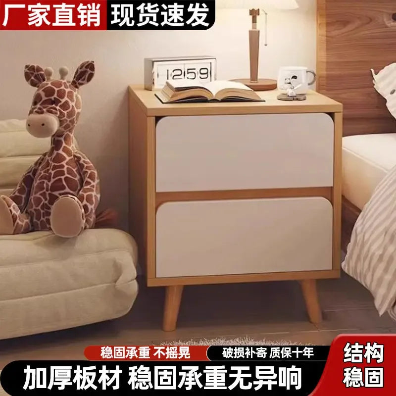 Bedside Table Nightstand Furniture Bedroom Storage Drawers Cabinet Wooden Modern Small End Side Tables Home Muebles Drawer Chest