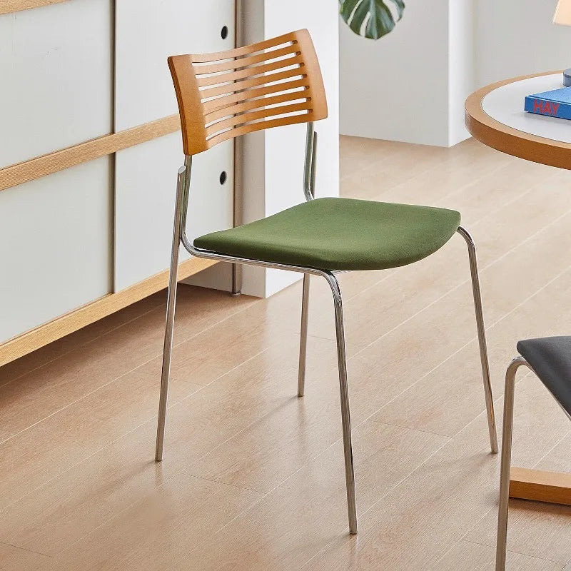 Modern Style Dining Chair Retro Solid Wood Armless Kitchen Seats Vintage Accent Chairs Rustic Decor Furniture