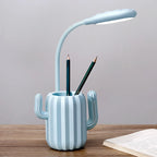 Creative LED Multi-Function Eye Protection Table Lamp Multi-Use Cactus Storage Table Lamp Student Reading USB Charge Night Light