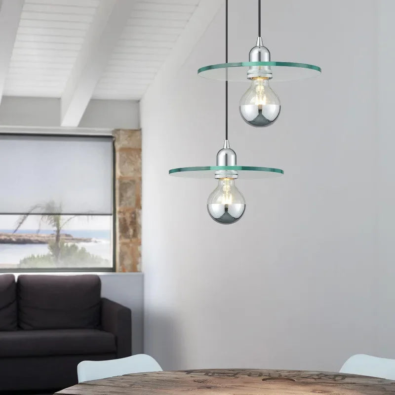 Vintage LED Pendant Lights Lamparas Creative Glass Hanging Lamp Modern Glass Chandeliers Bedroom Pendant Lamp Lamps Aesthetic