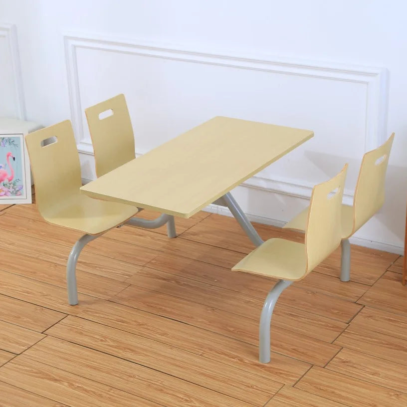 For Fast Food Restaurant Dining Table and Chair Set for Breakfast Snack Burger Milk Tea Shop High End Catering Staff Canteen