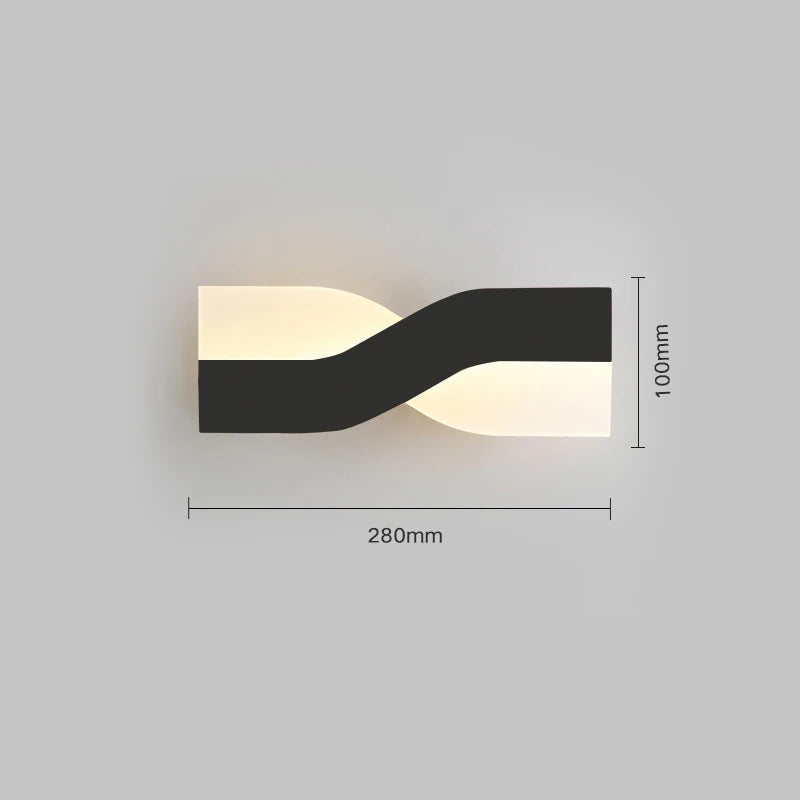 Nordic Simple LED Wall Lamp Modern Bedroom Bedside Adjustable Rotatable Lights Living Room Porch Wall Lamps Decor Lighting