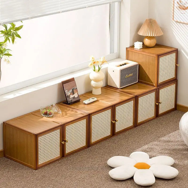 Storage Cabinet for Balcony Bay Window,Tatami Organization Shelf, Space-Saving Floor Cabinet for Home,Minimalist Utility Cabinet