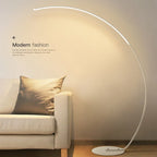 2025 Nordic LED Art Floor Lamps Home Indoor Living Room Black White Floor Lights Dimmable Remote RGB Bedroom Foyer Decor Corner