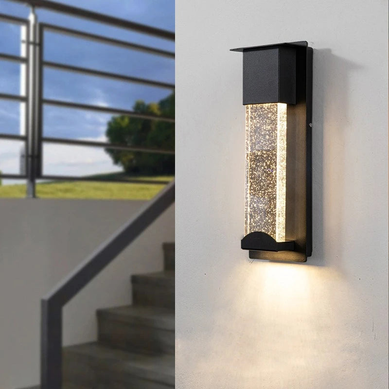 New Simple LED Outdoor Waterproof Wall Lamp Balcony Corridor Road Lamp Courtyard Villa Induction Lamp