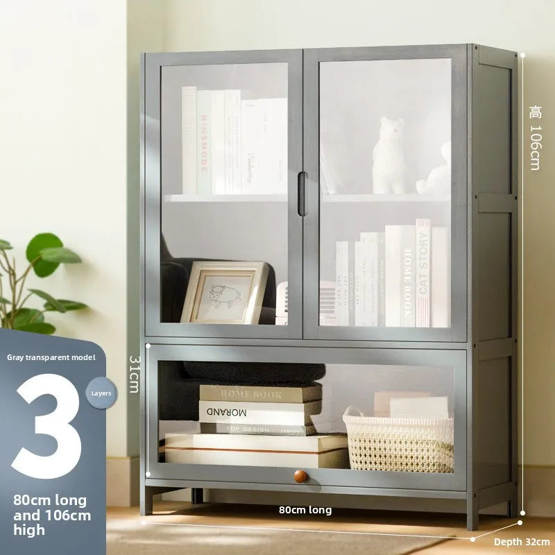 Bookshelf Shelf Floor-To-Ceiling Bookcase Reading Shelf Living Room Multi-Layer Storage Simple Storage Cabinet Solid Wood