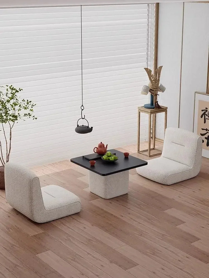 Nordic Tatami Table and Chair Set for Balcony and Bay Window Japanese Simple Design Wooden Coffee Table Home Furniture