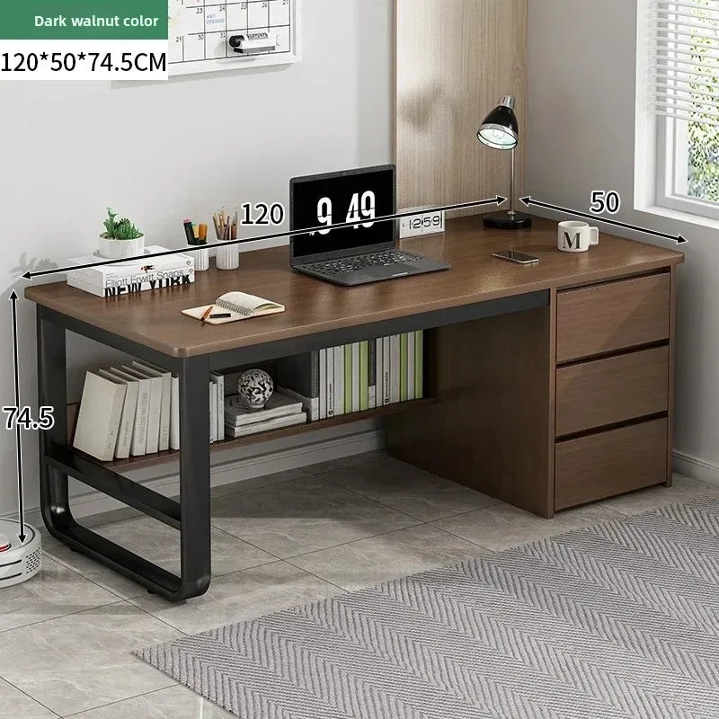 Office Desk, Computer Desk, Multi-Layer Solid Wood Board, Multiple Sizes Available, Suitable for Study and Office