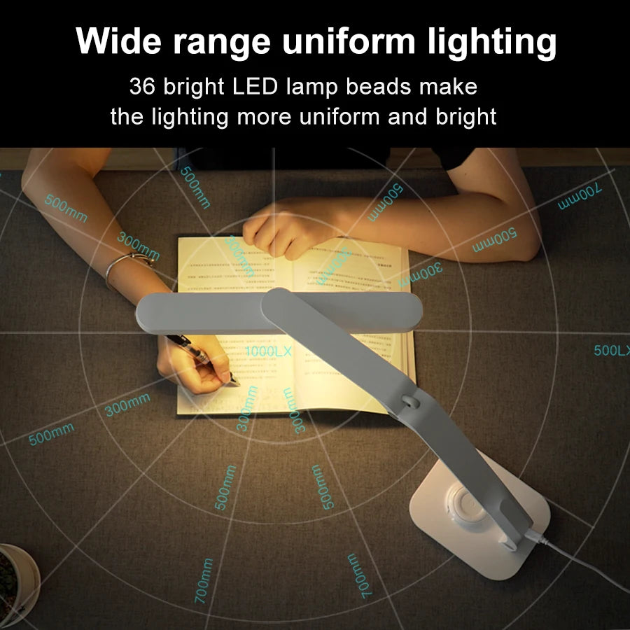 Remote Control LED Desk Lamp Eye-Caring Adjustable Office Lamp USB Charging Touch Control Memory Function Reading Table Lights