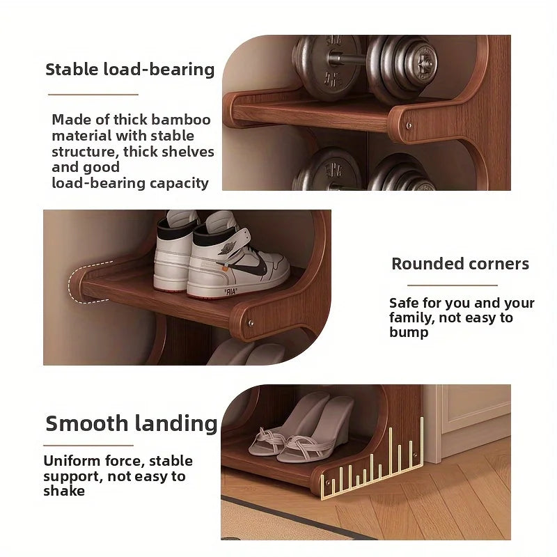 Shoe Rack, Shoe Organizer, Multifunctional Storage Design, Sturdy and Durable, Suitable for Bedroom, Dormitory, Home