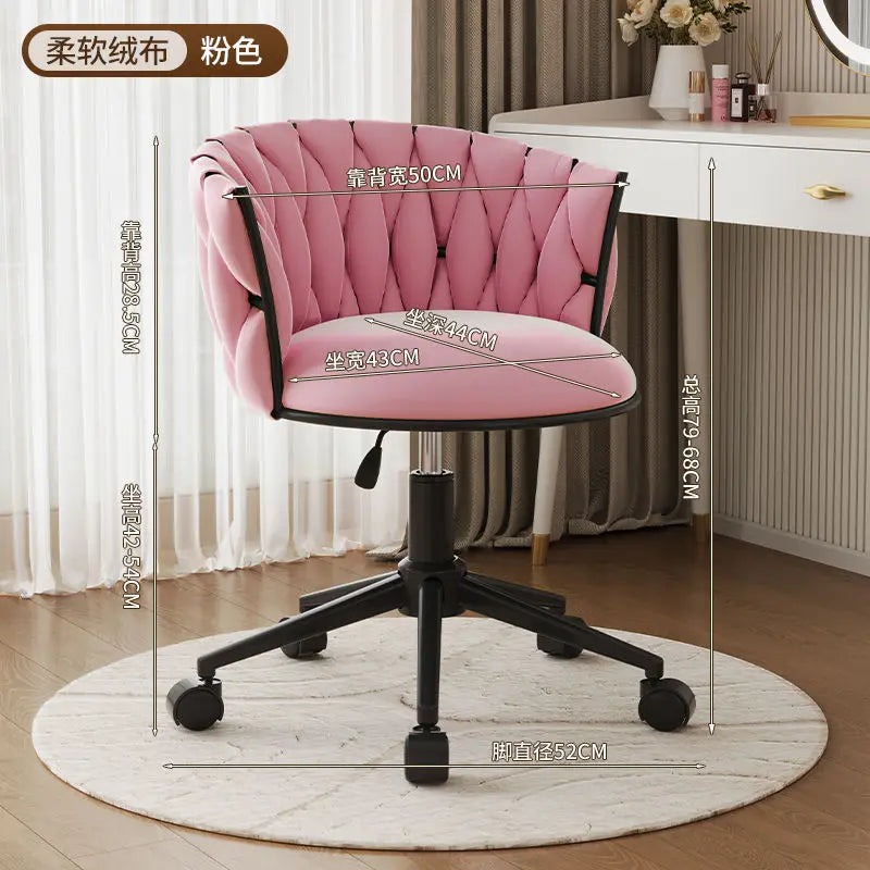 Office Chair, Swivel Desk Chair , Stylish Seating for Home Office, Vanity & Modern Glam Workspace Decor