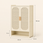 Natural bamboo shoe storage cabinet dimensions