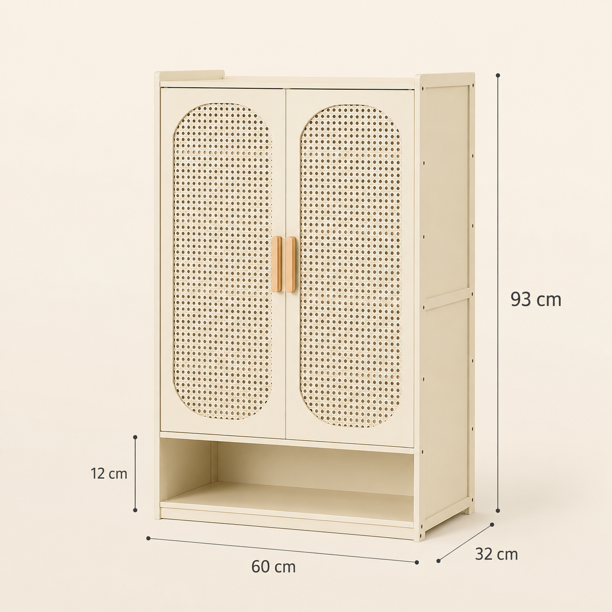 Natural bamboo shoe storage cabinet dimensions