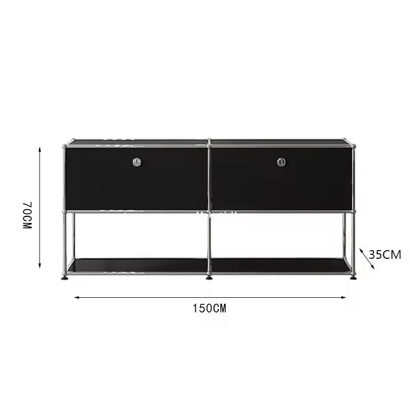 Living Room Cabinet Sideboards Coffee Table Tv Stand Storage Cabinet Corner Metal Storage Display Customizable Modular Furniture