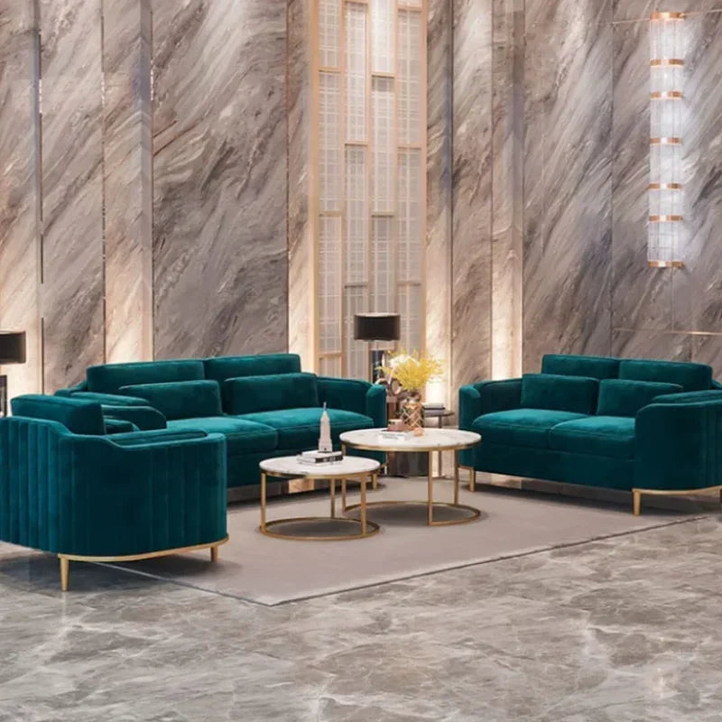 Modern Fancy Living Room Sofas Designer Green Floor Armchair Sofas Sets Lounge Sectional Divani Da Soggiorno Bedroom Furniture