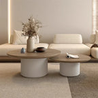 Nordic Solid Wood Coffee Table, Modern Designer Small Apartment Living Room Hotel Combination round Side Table, Minimalist