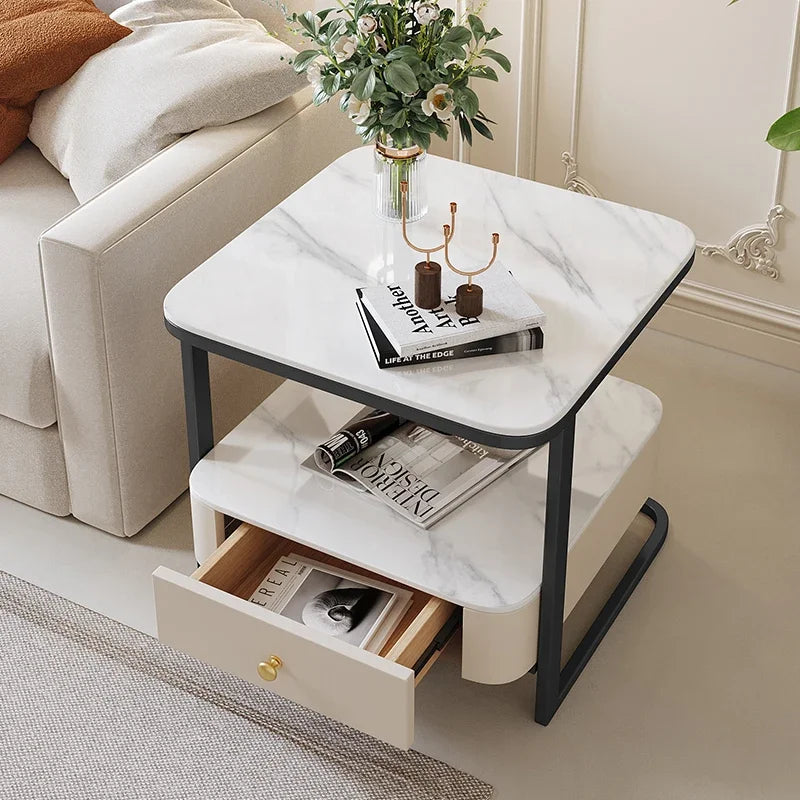 Console Luxury Coffee Table Living Room Aesthetic Minimalist Side Modern Organizer Designer Center Couchtisch Home Furniture