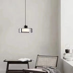 Glass Lampshade Hanging Pendant Lamp for Dining Room Kitchen Bedside Living Room Bedroom Minimalist LED Chandelier Pendant Light
