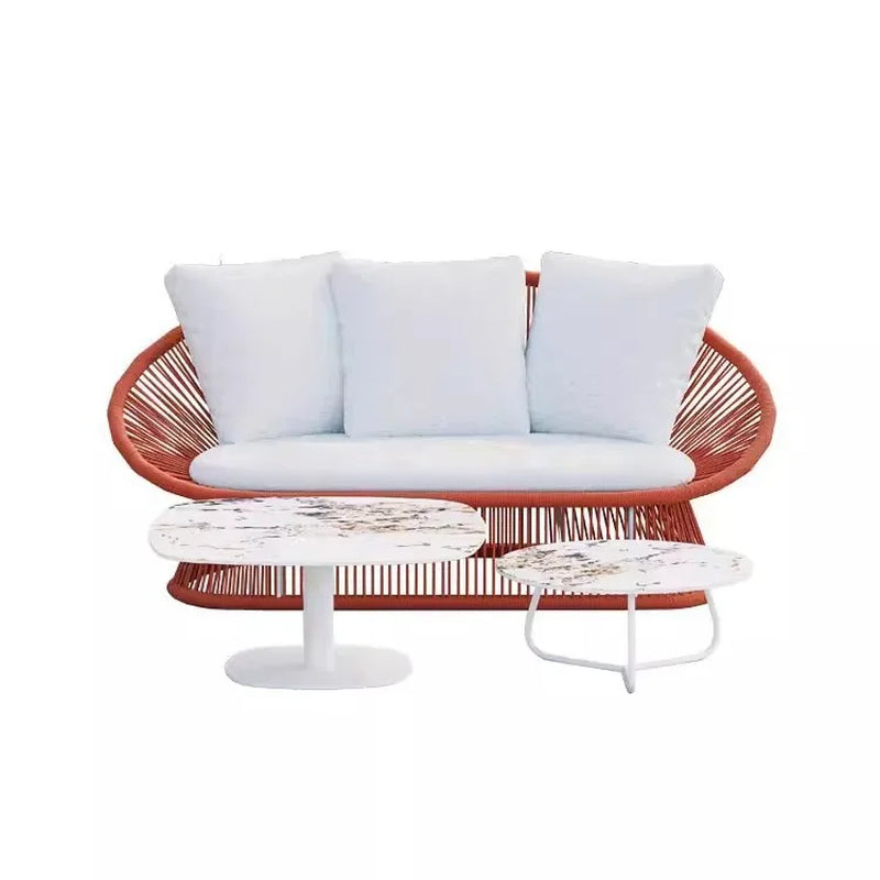 Outdoor Rattan Combination Courtyard Leisure Furniture Hotel Villa B & B Balcony Open-Air Outdoor Waterproof Rattan Chair Sofa