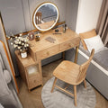 Simple Solid Wood Dressing Table for Bedroom Small Convenient Storage Integrated Dresser Chinese Creative Dressers for Hotel A