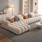 Set Puff Cloud Modern Luxury Couch Velvet Lounge Sofa High End Cream Soft Modular Living Room Furniture L Shape Sofa for Home