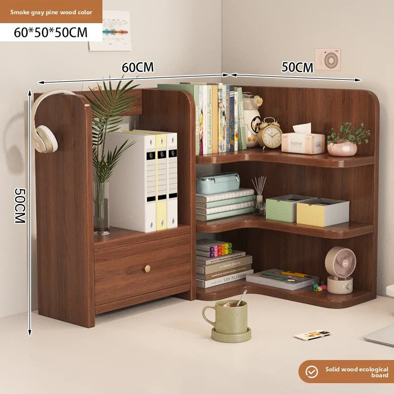 Bookshelf Desktop Shelf Multi-Layer Telescopic Office Desk Small Desk Storage Simple Bookcase