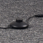 Black finish detail of LED floor lamp switch