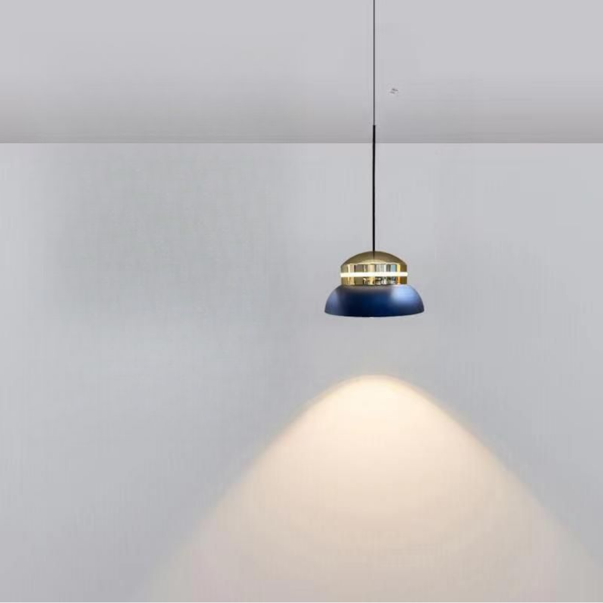 Blue dome LED pendant light