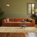 Medieval Style Designer Module Splicing Fabric Retro Wabi Wind Living Room B & B Beauty Salon Reception Sofa