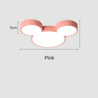 Cute Modern Ceiling Lamp Led Mickey Nordic Creative Lighting Fixture Living Child Kid Indoor Remote Control Decor Macaron Light