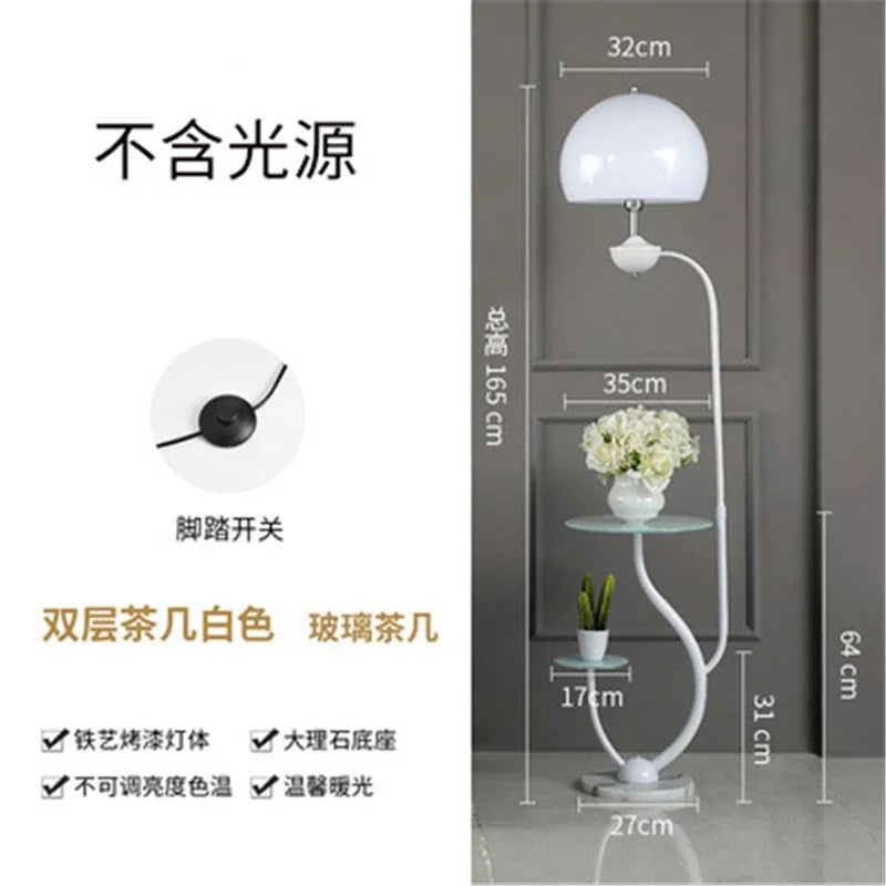 Nordic Modern Floor Lamp LED Flower Tea Table Floor Lamps for Living Room Bedroom Study Desk Lamp Home Decor Standing Lights E27