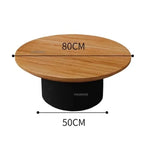 Nordic Solid Wood Coffee Table, Modern Designer Small Apartment Living Room Hotel Combination round Side Table, Minimalist