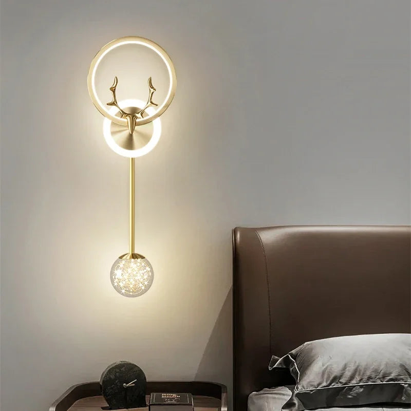 Modern LED Wall Lamp Creative Luxury Wall Lamp for Living Room Bedroom Bedside TV Background Restaurant Decor Wall Sconces