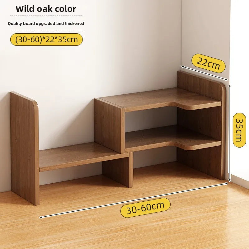 Bookshelf Desktop Shelf Multi-Layer Telescopic Office Desk Small Desk Storage Simple Bookcase