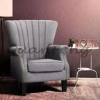 Tufted Armchair Velvet Lounge Wing Chair Fauteuil Salon Vintage Wingback Chair for Living Room Bedroo