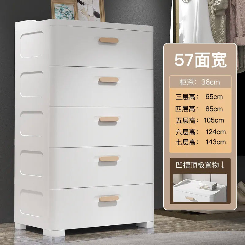 Thickened Storage Cabinet, Locker, Household Snack Storage Box, Bedroom Plastic Chest of Drawers, Locker Drawer Type