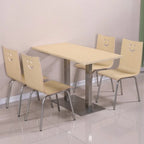 For Fast Food Restaurant Dining Table and Chair Set for Breakfast Snack Burger Milk Tea Shop High End Catering Staff Canteen