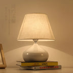 Modern Fashion Simplicity Ceramics Desk Lamp Iron Cloth Led Table Lamp for Bedroom Bedside Lamp Living Room Deco Lights Fixtures
