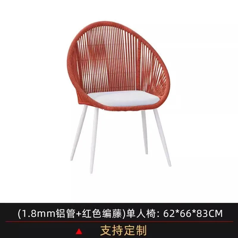 Outdoor Rattan Combination Courtyard Leisure Furniture Hotel Villa B & B Balcony Open-Air Outdoor Waterproof Rattan Chair Sofa
