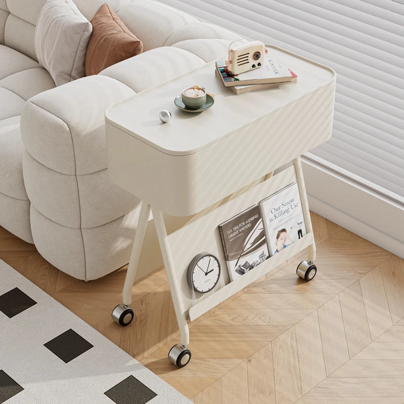 Modern Simple Coffee Table Living Room Sofa Side Cabinet Creative Movable Storage Rack Home Bedroom Bedside Tables Side Tables