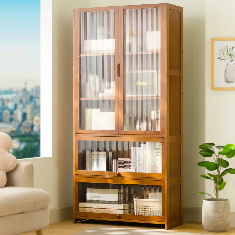 Bookshelf Shelf Floor-To-Ceiling Bookcase Reading Shelf Living Room Multi-Layer Storage Simple Storage Cabinet Solid Wood
