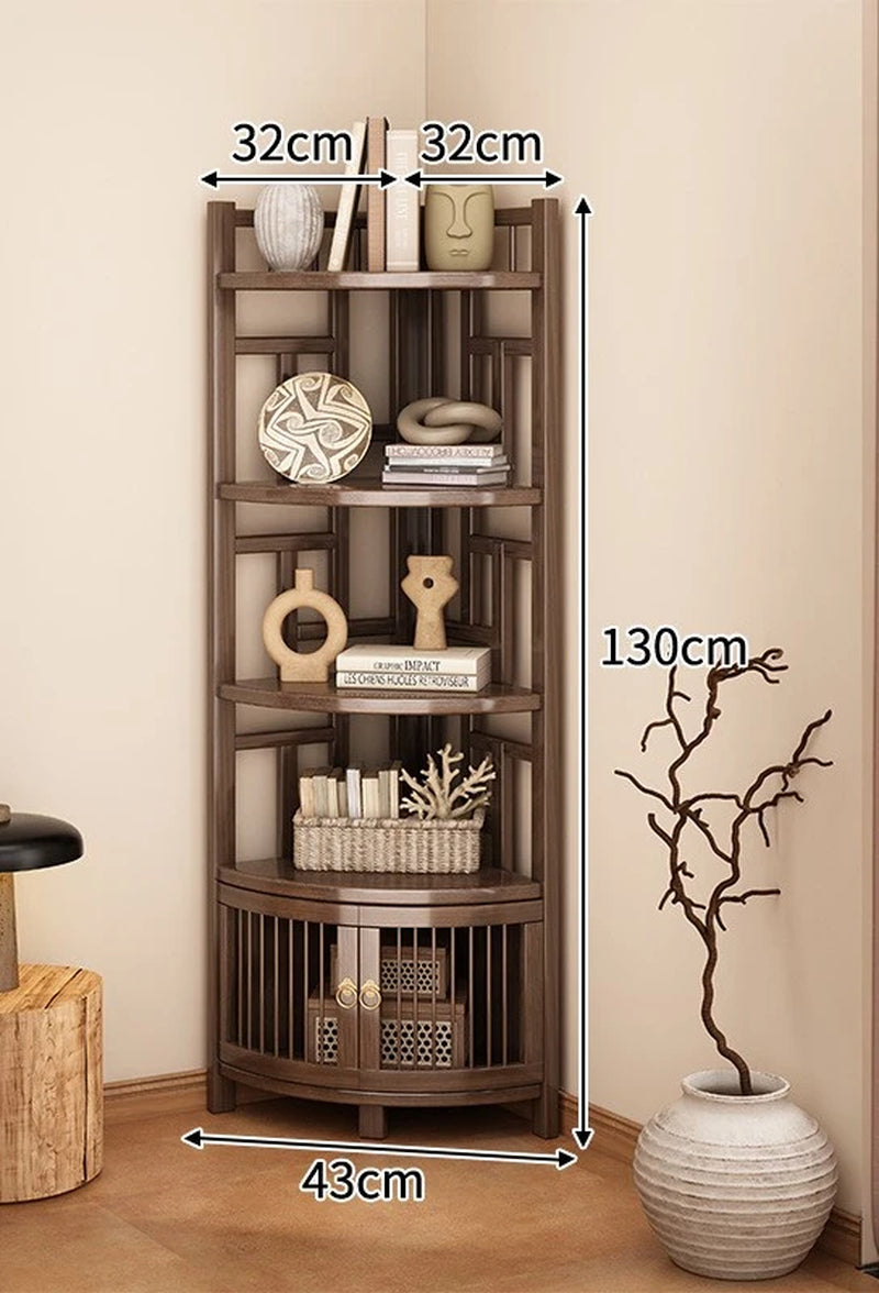 Corner Rack Multi-Layer Triangular Storage Shelf Living Room Floor-To-Wall Cabinet Kitchen Corner Tripod